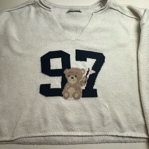 Hollister White Teddy Bear Cozy Sweater
